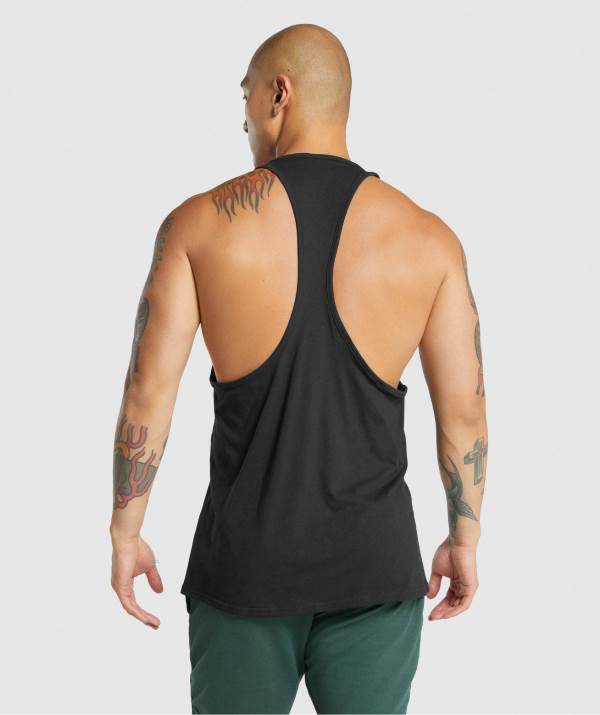 Panske Tielko Gymshark Critical 2.0 Stringer Čierne | UV5329107
